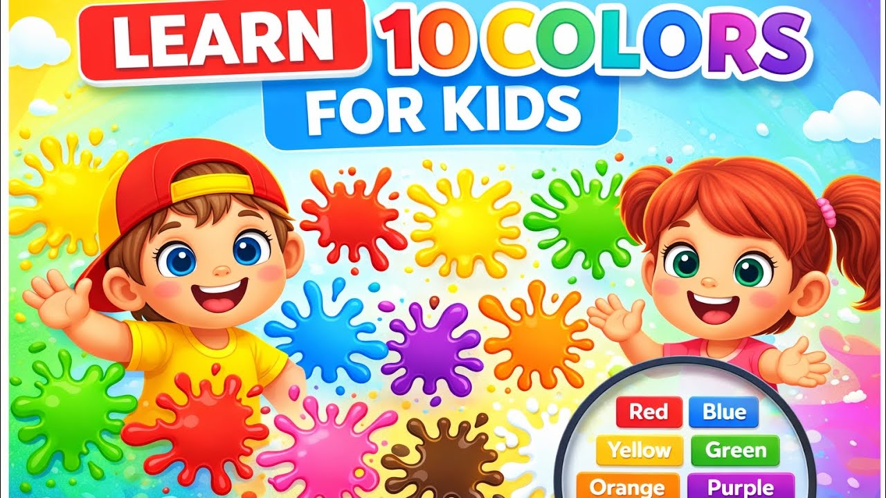 Learn 10 Colors for Kids 🌈 | Fun & Colorful 3D Learning Video | ESkids