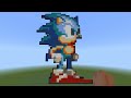 built Sonic art in Minecraft