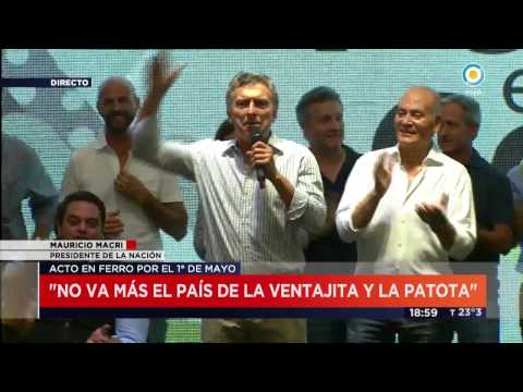 TV Pública Noticias - Macri en el acto de Ferro por el 1º de Mayo