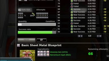 Entropia Universe - Basic sheet metal crafting run