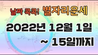 [고전 점성학]22년 12월 1일~15일 까지 보름 별자리 운세