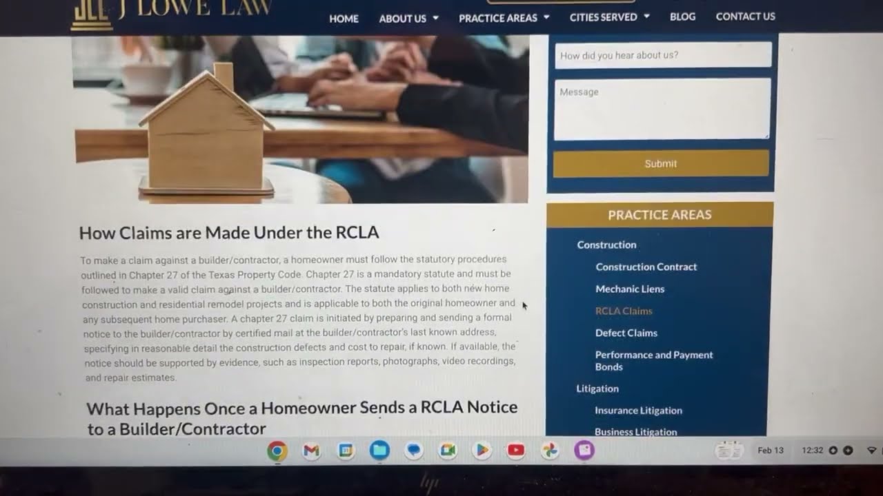 Texas Residential Construction Liability Act (RCLA): What is the RCLA and what does the it require?