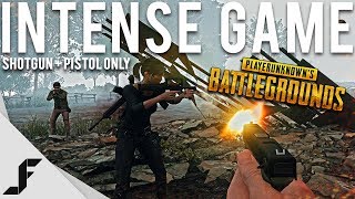 MOST INTENSE GAME - PUBG Shotgun + Glock Only!