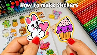 Diy Handmade Stickers |❌ No Glue ❌ No Sticker paper | #sticker #Schoolsupply