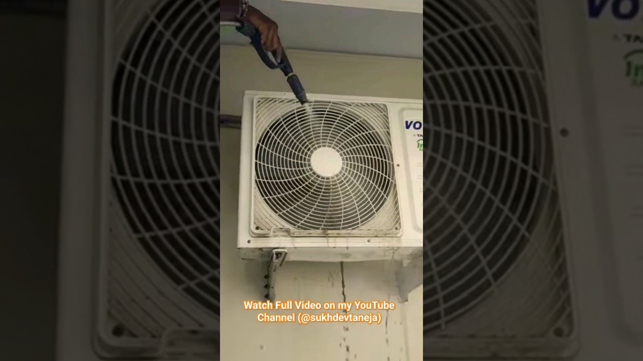 Cleaning of Outer Unit of Voltas 5Star AC by Voltas Engineer 