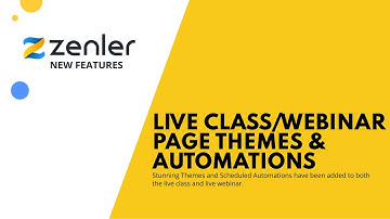 Feature Release - Page Editor, Stunning Themes, Automations for NZ LIVE Classes/Interactive Webinars