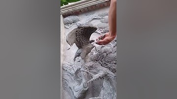 How to shape carp with cement (Cách đắp phù điêu, cá chép xi măng)