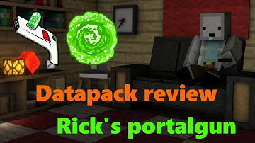 Portalgun from Rick and Morty in Minecraft (datapack review)