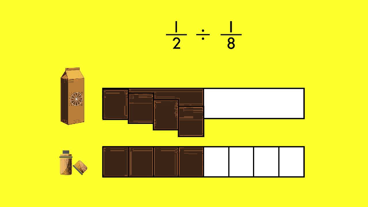 spectrum math tutor using visual models to divide fractions youtube