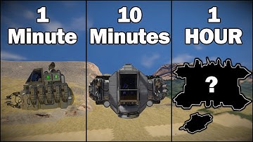 Building a WELDING Ship in 1 Minute, 10 Minutes, and 1 Hour! - Space Engineers Challenge