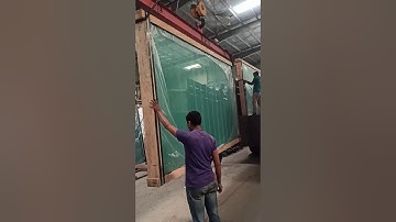 Float Glass Crate Unloading by overhead Crane