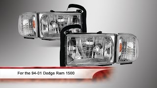 94-01 Dodge Ram 1500 Headlights with Corner Lamps