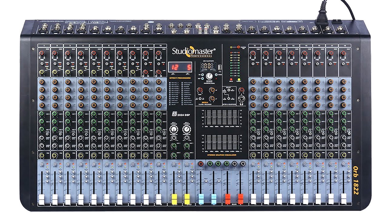 StudioMaster ORB 1822 MIXER DEMO YouTube