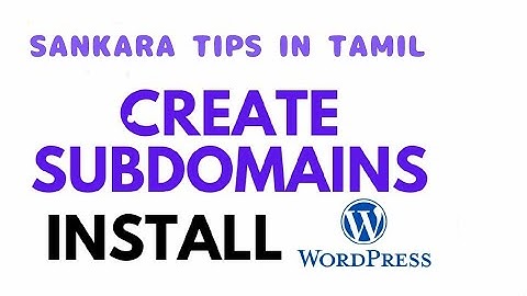 cPanel Tutorials | How To Create A Subdomain In cPanel  And Install WordPress|In TAMIL
