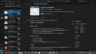 Microsoft Visual Studio Code - How to view HTML code in a browser