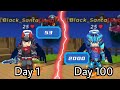 Spending 100 Days Speedrun in Ranked S3 Bedwars Blockman Go