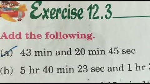 Class 5 Maths Exercise 12.3