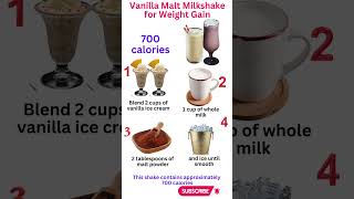 700 Calories Vanilla Malt Milkshake for Weight Gain shorts viral food