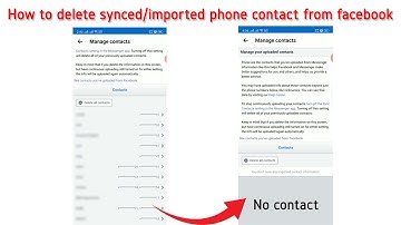 How to delete synced/imported phone contact from facebook.