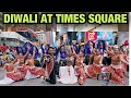 Diwali at times square  celebrating diwali in america  shivaay dance academy  diwali 2023