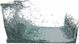A water simulation using Cinema 4D and Realflow