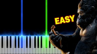 King Kong(2005)  Main Theme | EASY Piano Tutorial