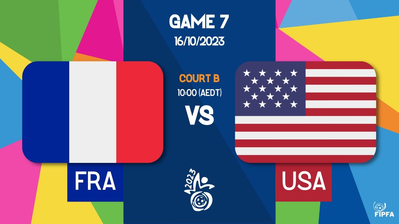 France vs USA 2023 FIPFA Powerchair Football World Cup YouTube