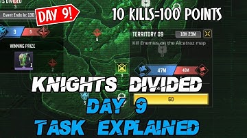 KNIGHTS DIVIDED EVENT 9TH DAY TASK EXPLAINED | COD MOBILE | VAGUE GAMER