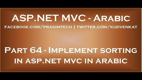 Implement sorting in asp net mvc in arabic