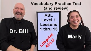 Level01 Vocabulary Practice Test and Review (50 questions from Lesson 1 through lesson 15) (ASLU)
