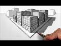 How to Draw CITY VIEW Using Two Point Perspective (Beginner Tutorial)