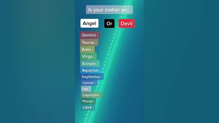 Is your zodiac sign an Angel or devil? 🤔 - DayDayNews