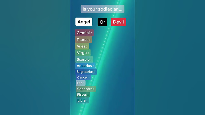 Is your zodiac sign an Angel or devil? 🤔