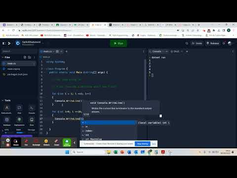 Lesson 9 - C# For Loops