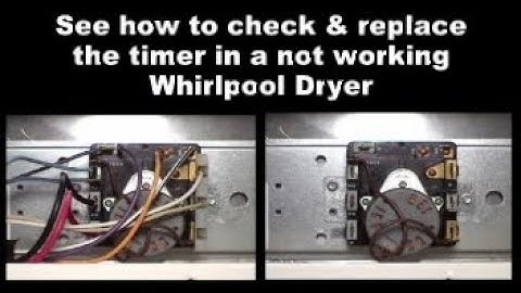 How To Check If The Timer On A Whirlpool Dryer Is Advancing