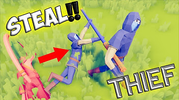 Weapon Steal! Thief vs Every Faction - TABS Unit Creator Update Stalingrad 5 Mod Gameplay