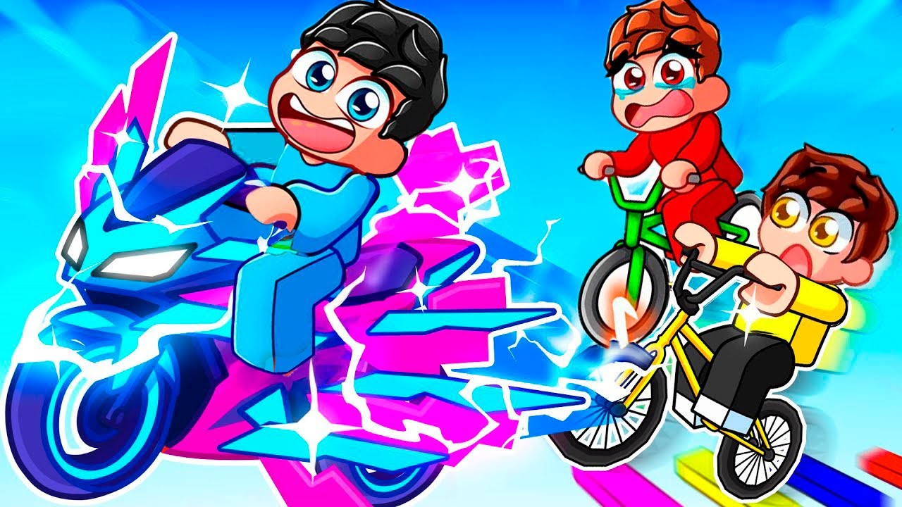 Cazadores vs MOTO de $1,000,000 en Roblox Bike Obby