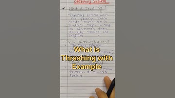 What is Thrashing With Example | Operating System | handwritten Notes #shorts #os