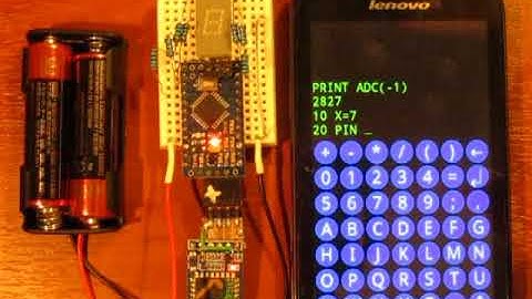 Miskatino BASIC on Arduino Mini (2k)