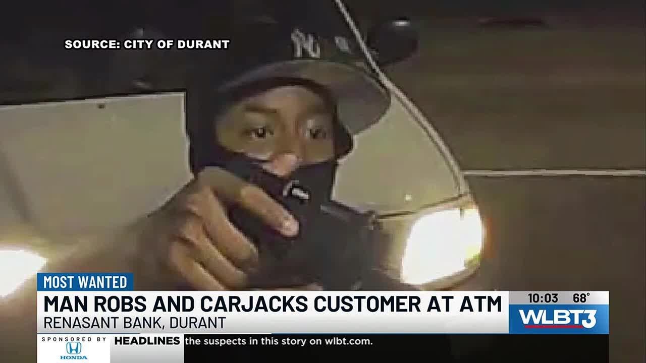 Man wanted after robbing man at ATM with gun, stealing car - YouTube