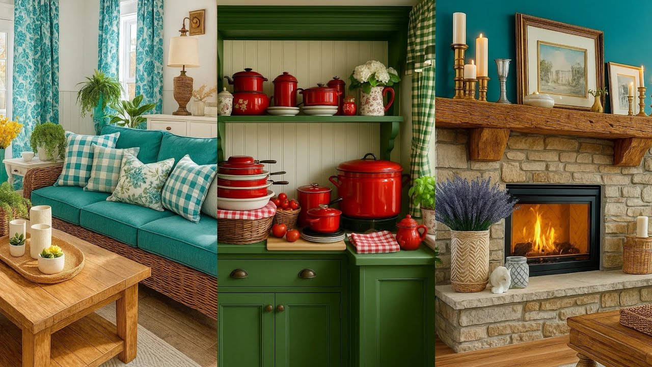 Vintage Green and Pastel  Cottage Tour: Chic Farmhouse Decor with Country-Inspired Interiors