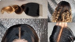 Ombré hair on amazon unboxing + how to bleach knots on a closure ft sunber hair