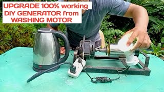 DIY GENERATOR USING WASHING MACHINE MOTOR || ALTERNATOR USING WASHING MACHINE MOTOR