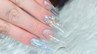 HOLOGLAM SCULPTED ACRYLIC NAILS TUTORIAL