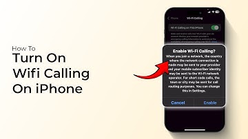 How To Turn on WIFI calling on iPhone?