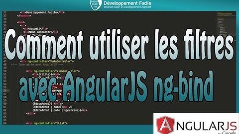 Comment utiliser les filtres avec AngularJS ng-bind