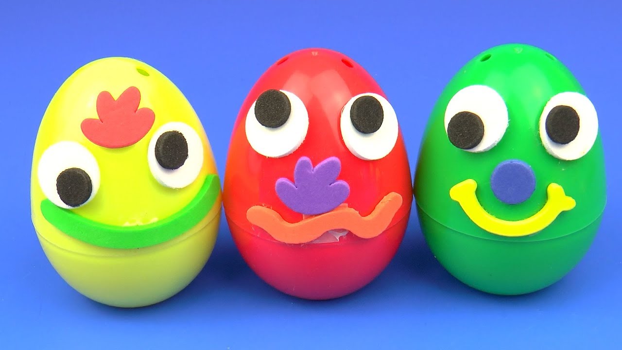 Smiley faces Surprise Egg Toys Opening Children Fun Factory Toy Collection