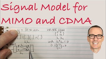 Signal Model for MIMO and CDMA
