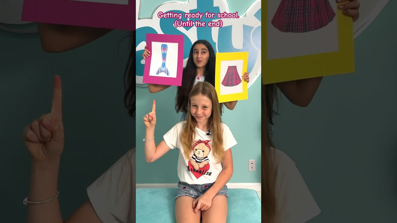 Nastya is preparing an outfit for school #blind challenge