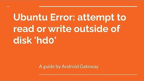 Ubuntu Error: attempt to read or write outside of disk 